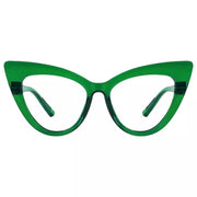 eyekeeper.com 30% Blue Light Blocking Oversized Cat-eye Screwless Glasses R2318-B15 Eyeglasses White Smoke Green / without magnification