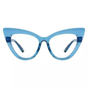 eyekeeper.com 30% Blue Light Blocking Oversized Cat-eye Screwless Glasses R2318-B15 Eyeglasses White Smoke Light Blue / without magnification
