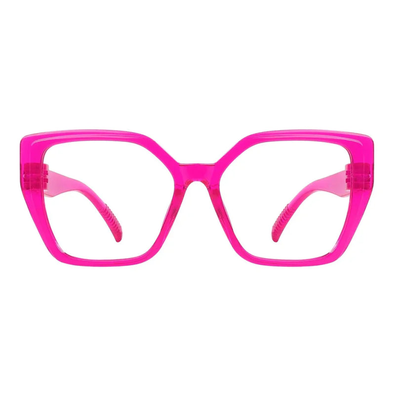 eyekeeper.com 30% Blue Light Blocking Glasses Oversized Metalless Screwless R2314-B15 Eyeglasses White Smoke Rose / without magnification