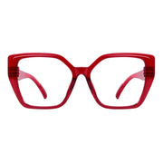 eyekeeper.com 30% Blue Light Blocking Glasses Oversized Metalless Screwless R2314-B15 Eyeglasses White Smoke Red / without magnification