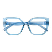 eyekeeper.com 30% Blue Light Blocking Glasses Oversized Metalless Screwless R2314-B15 Eyeglasses White Smoke Black / without magnification,Light Blue / without magnification,Green / without magnification,Rose / without magnification,Purple Red / without magnification,Red / without magnification