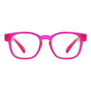 eyekeeper.com 30% Blue Light Blocking Square Metalless Glasses NR144-B15 Eyeglasses White Smoke Rose / without magnification