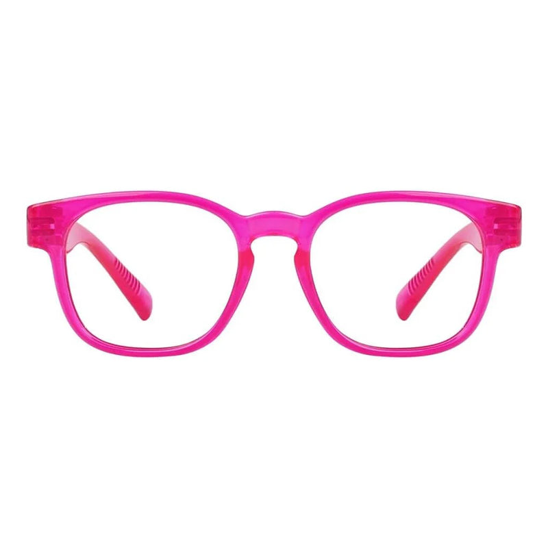 eyekeeper.com 30% Blue Light Blocking Square Metalless Glasses NR144-B15 Eyeglasses White Smoke Rose / without magnification