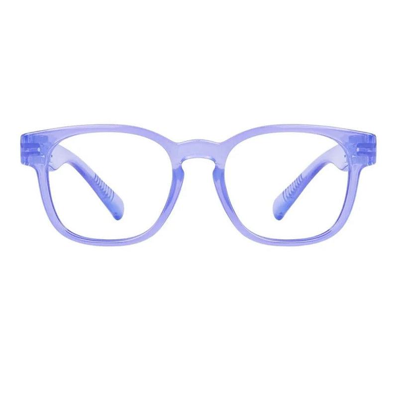 eyekeeper.com PcFaq | Frame Only & No Prescription Eyeglasses White Smoke Violet / Frame Only,Violet / Clear Lens With No Vision Correction