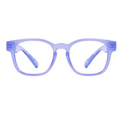 eyekeeper.com 30% Blue Light Blocking Square Metalless Glasses NR144-B15 Eyeglasses White Smoke Violet / without magnification