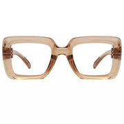 eyekeeper.com 30% Blue Light Blocking Trendy Metalless Screwless Eyewear NR2101-B15 Eyeglasses White Smoke Brown / without magnification