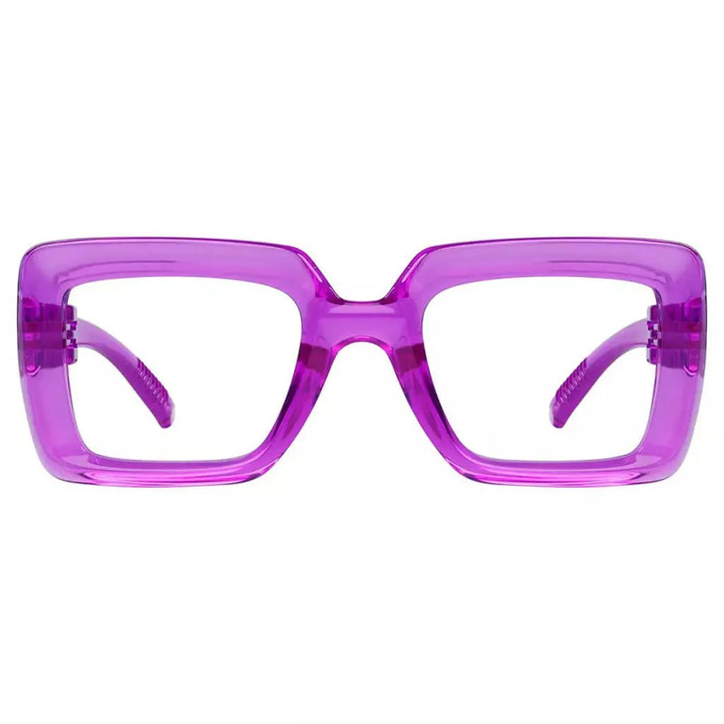 eyekeeper.com 30% Blue Light Blocking Trendy Metalless Screwless Eyewear NR2101-B15 Eyeglasses White Smoke Purple / without magnification