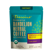 Teeccino Instant Dandelion Herbal Coffee Instant Coffee Dark Cyan Black