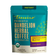 Teeccino Instant Dandelion Herbal Coffee Instant Coffee Dark Cyan Black