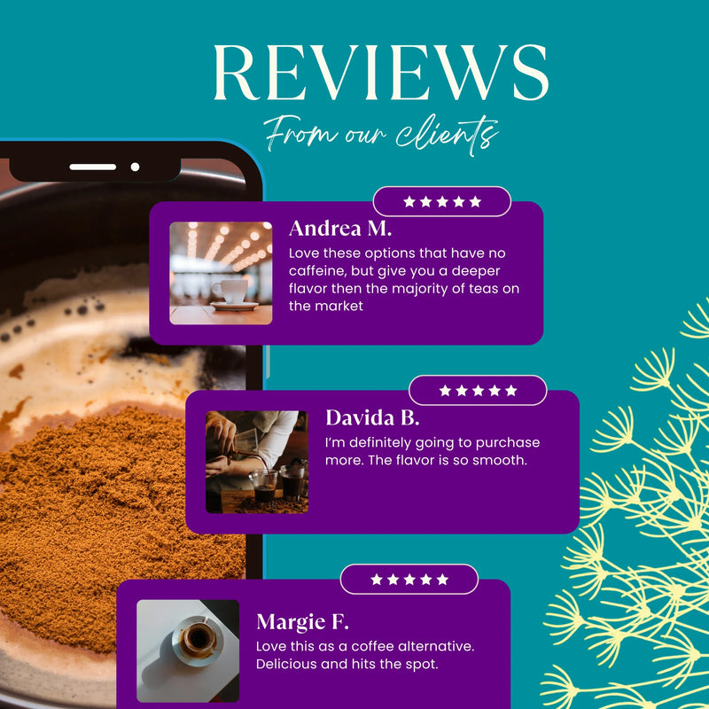 Teeccino Instant Dandelion Herbal Coffee Instant Coffee Dark Cyan Black
