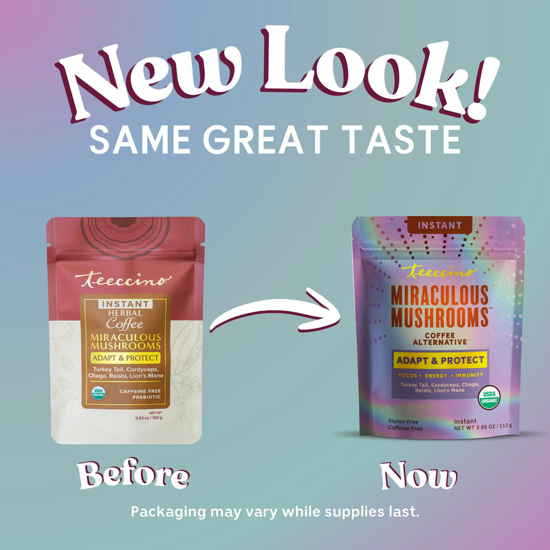 Teeccino Miraculous Mushrooms® Adapt & Protect Instant Herbal Coffee Instant Coffee Dark Gray Instant