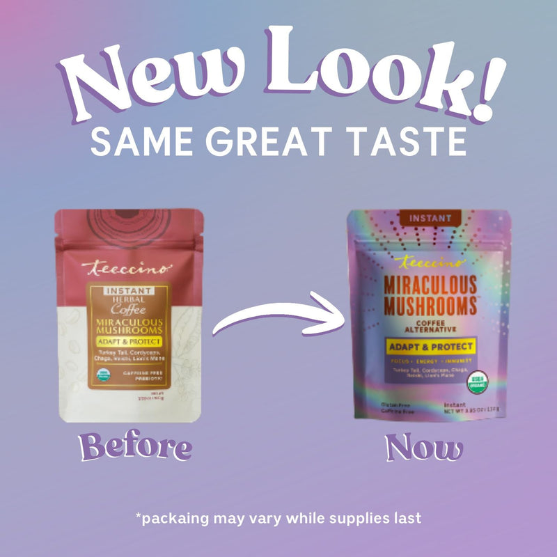 Teeccino Miraculous Mushrooms® Adapt & Protect Instant Herbal Coffee Instant Coffee Dark Gray Instant