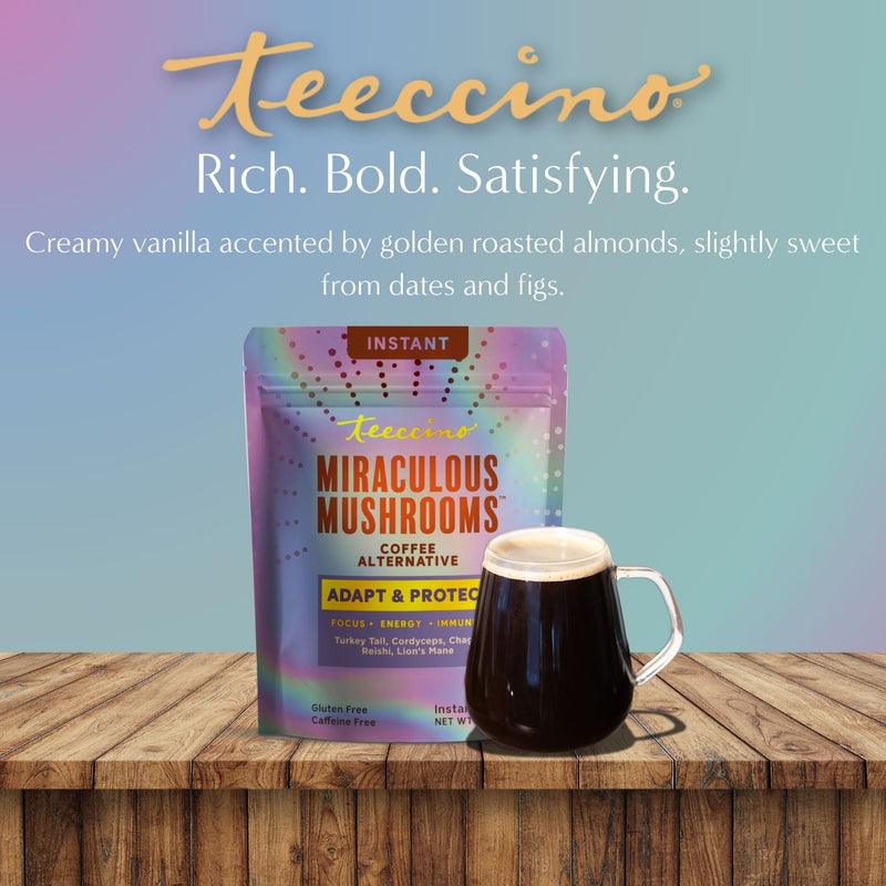 Teeccino Miraculous Mushrooms® Adapt & Protect Instant Herbal Coffee Instant Coffee Dark Gray Instant