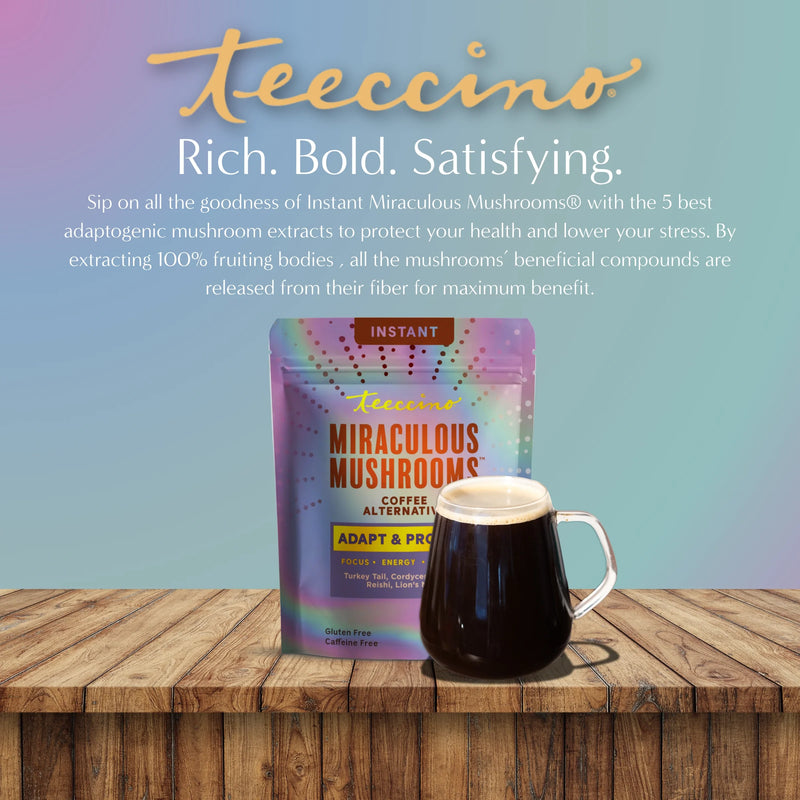 Teeccino Miraculous Mushrooms® Adapt & Protect Instant Herbal Coffee Instant Coffee Dark Gray Instant