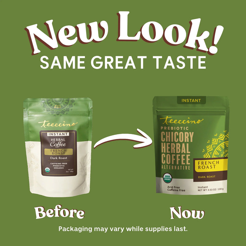 Teeccino Instant French Roast Herbal Coffee Instant Coffee Olive Drab 85g