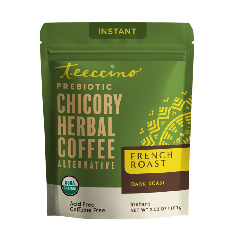 Teeccino Instant French Roast Herbal Coffee Instant Coffee Dark Olive Green 85g