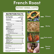Teeccino Instant French Roast Herbal Coffee Instant Coffee Dark Olive Green Instant