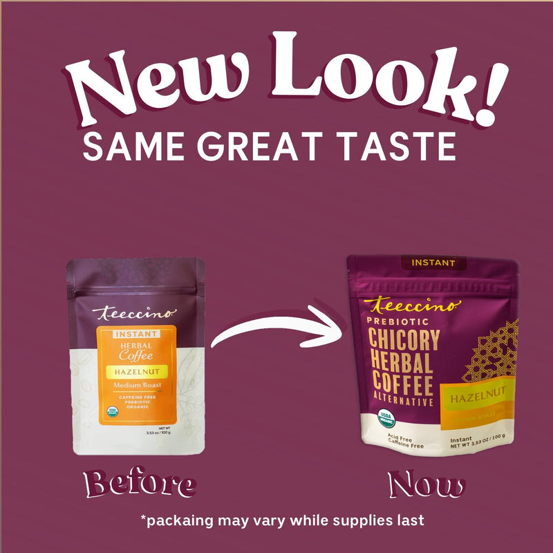 Teeccino Instant Hazelnut Herbal Coffee Instant Coffee Dim Gray Instant