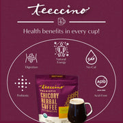 Teeccino Instant Hazelnut Herbal Coffee Instant Coffee Brown Instant