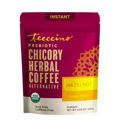 Teeccino Instant Hazelnut Herbal Coffee Instant Coffee Brown Instant