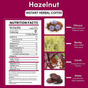 Teeccino Instant Hazelnut Herbal Coffee Instant Coffee Brown Instant