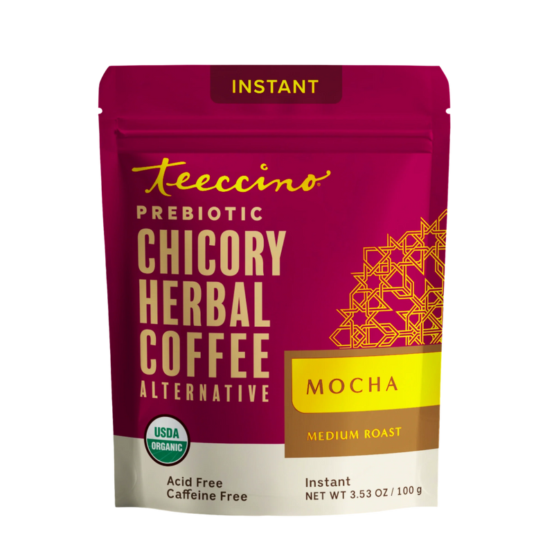 Teeccino Instant Mocha Herbal Coffee Instant Coffee Brown Black