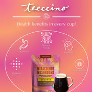 Teeccino Miraculous Mushrooms® Cacao + 5 Instant Coffee Light Coral Black