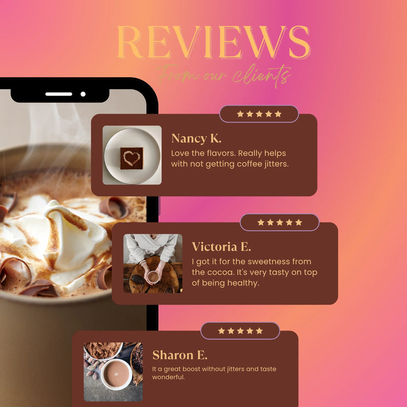 Teeccino Miraculous Mushrooms® Cacao + 5 Instant Coffee Saddle Brown Black