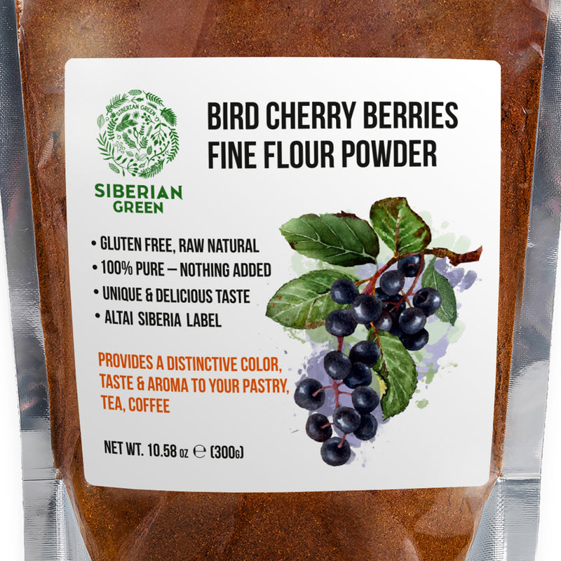 SiberianGreen.com Premium Wild-Harvested Bird Cherry Flour, 300g – Natural & Nutrient-Rich Tea & Infusions White Smoke
