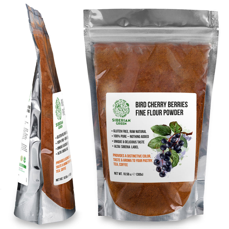 SiberianGreen.com Premium Wild-Harvested Bird Cherry Flour, 300g – Natural & Nutrient-Rich Tea & Infusions White Smoke