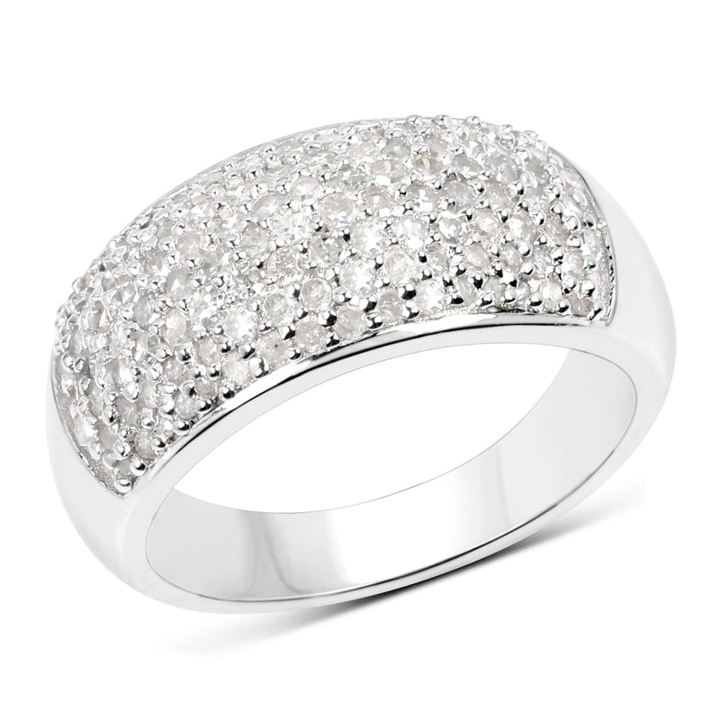 Bids.com 0.96 Carat Genuine White Diamond .925 Sterling Silver Ring Rings White Smoke size 6.00,size 8.00,size 9.00,size 7.00