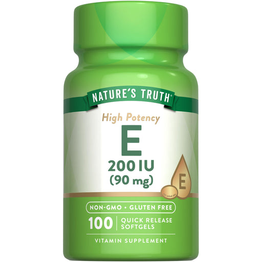 Nature's Truth Nature's Truth Vitamin High Potency E 200 IU, Softgels Vitamins & Supplements White Smoke