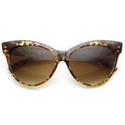 zeroUV High Pointed Tip Inset Frame Oversize Cat Eye Sunglasses 8462 Sunglasses White Smoke Crazy Tortoise