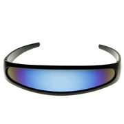 zeroUV Retro Futuristic 1980's Disco Wrap Around Space Sunglasses 8964 Sunglasses White Smoke Black Ice