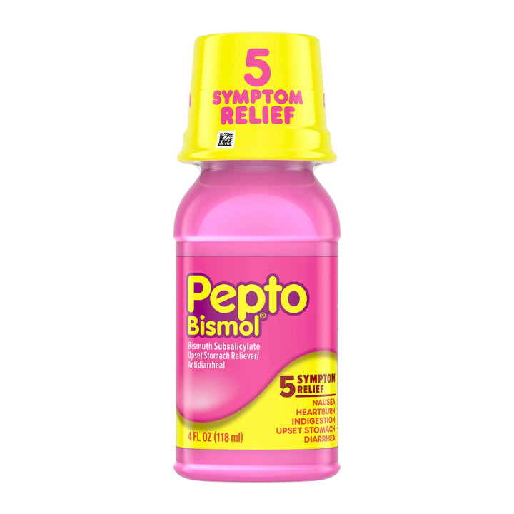 Pepto Bismol Pepto Bismol Liquid Travel Size For Heartburn Diarrhea Original 3.4oz Health & Beauty Plum