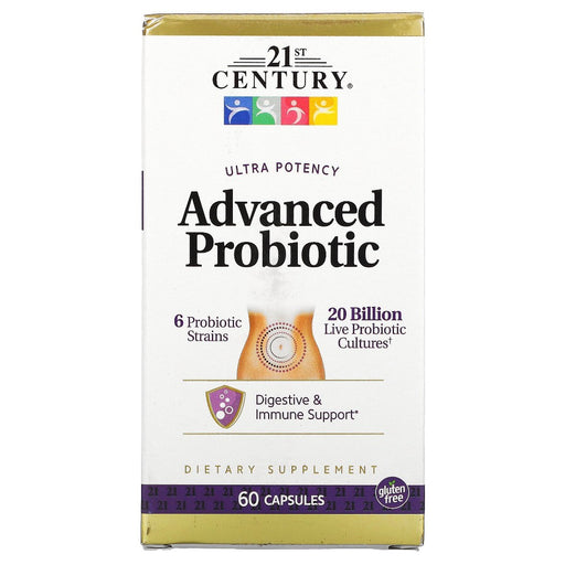 21st Century 21st Century Ultra Potency Advanced Probiotic, 60 Capsules Vitamins & Supplements White Smoke