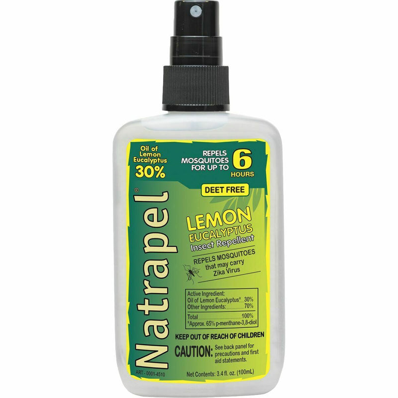 Natrapel Natrapel Lemon Eucalyptus Insect Repellent, DEET-Free, 3.4 oz Repellents White Smoke