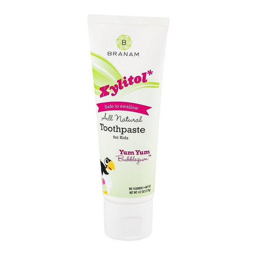 Dr. Branam's Xylitol Dr. Branam's Xylitol All Natural Toothpaste For Kids, Bubblegum, 4 Oz Toothpaste White Smoke