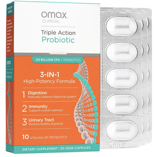 Omax3 Omax3 Omax Synbiotic Probiotic Prebiotic Inulin Chicory Root Fiber Vitamins & Supplements White Smoke