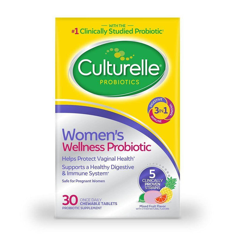 Culturelle Culturelle Probiotics, Women's Wellness Probiotic, Mixed Fruit, 30 Chewable Tablets Vitamins & Supplements White Smoke