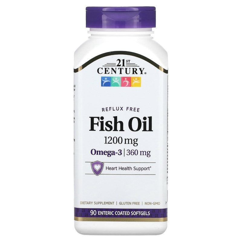 21st Century 21st Century Fish Oil 1200 Mg Enteric Coated Softgels 90Ct Vitamins & Supplements White Smoke