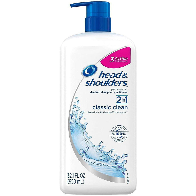 Head & Shoulders Head & Shoulders Shampoo Conditioner, Dandruff, Advanced 2 In 1, Classic Clean Shampoo & Conditioner White Smoke
