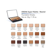 Graftobian Make-Up Company Glamour Crème™ Ultra HD Foundation Super Palettes White Smoke Super Palette - Warm,Super Palette - Neutral,Super Palette - Cool,Super Palette - Inclusion
