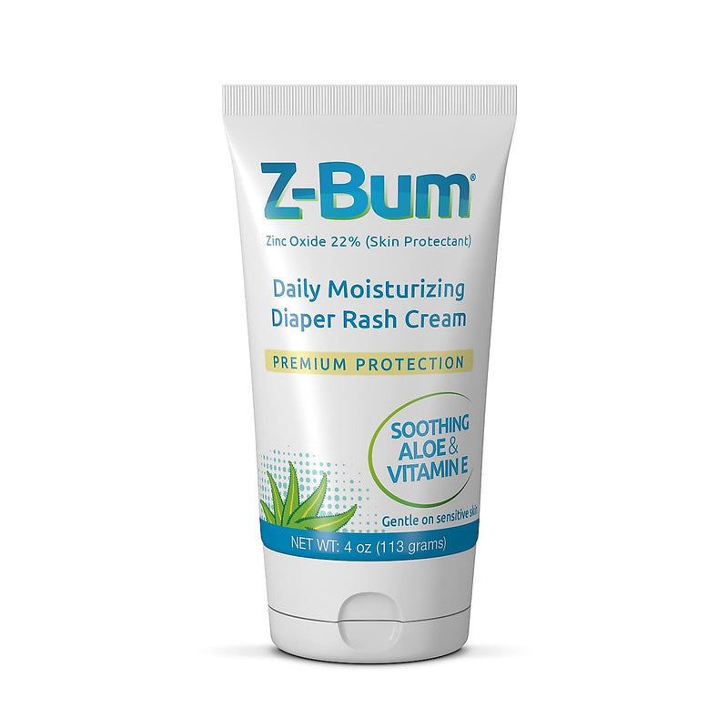 Z-Bum Z-Bum Daily Moisturizing Diaper Rash Cream Heal And Prevent Chafing, Adult Incontinence Irritation, Infection With Aloe, Vitamin E, Zinc Oxide Skin Care White Smoke