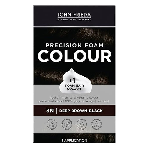 John Fridea John Frieda Precision Foam Colour – 3N Deep Brown Black (1 Kit) Hair Color Black