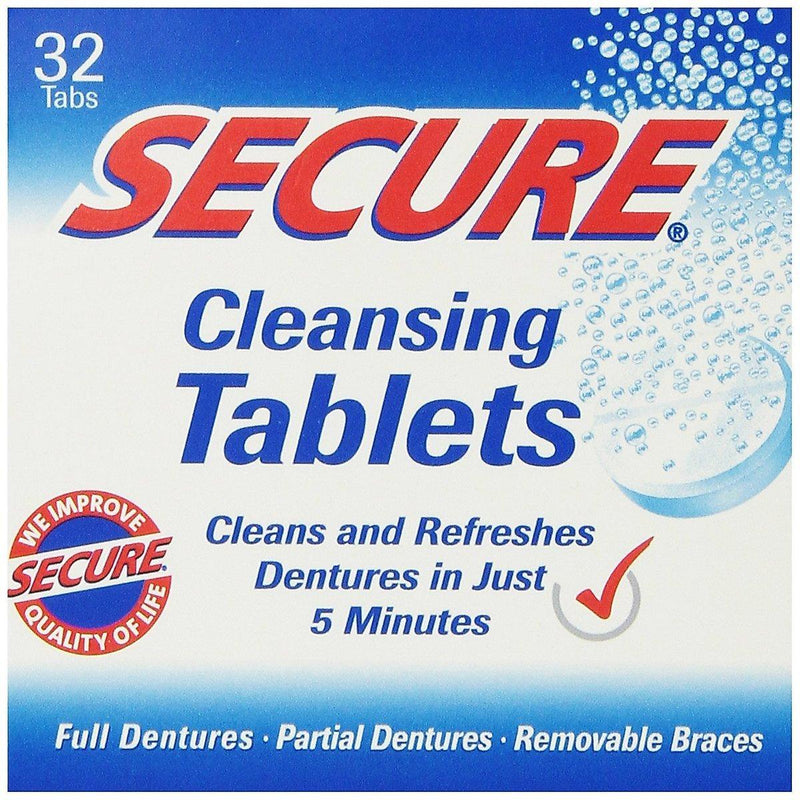 Secure Secure Denture Cleanser Tablets Dentures Lavender
