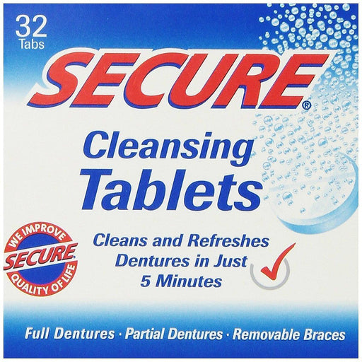Secure Secure Denture Cleanser Tablets Dentures Lavender