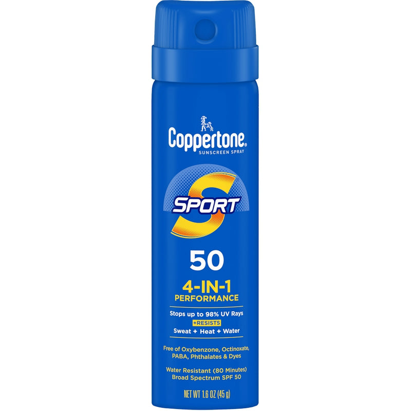 Coppertone Coppertone Sport Sunscreen Spray, Spf 50 Spray Sunscreen, 1.6 Oz Sunscreen Dark Cyan