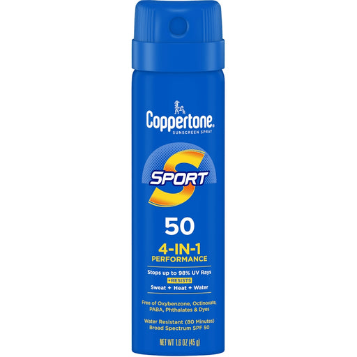 Coppertone Coppertone Sport Sunscreen Spray, Spf 50 Spray Sunscreen, 1.6 Oz Sunscreen Dark Cyan