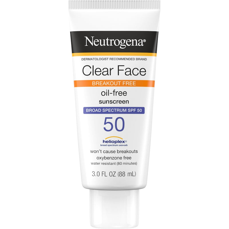 Neutrogena Neutrogena Clear Face Break-Out Free Liquid Lotion Sunscreen Broad Spectrum SPF 50 88ml Sunscreen White Smoke